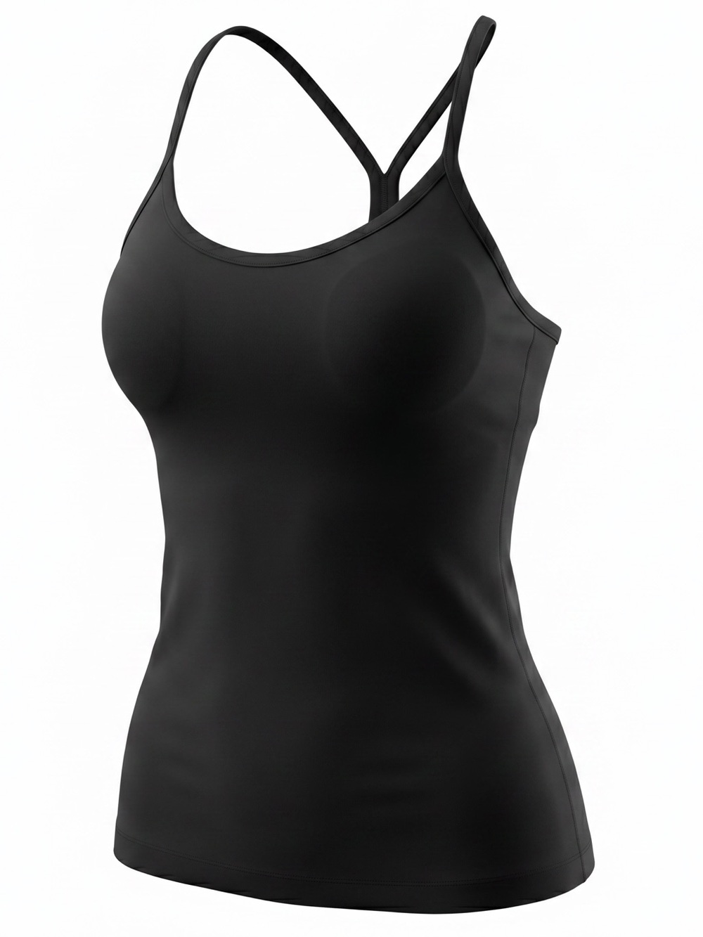 Athleta Black Built-In Bra Athletic Tank | 36B | Crisscross Racerback